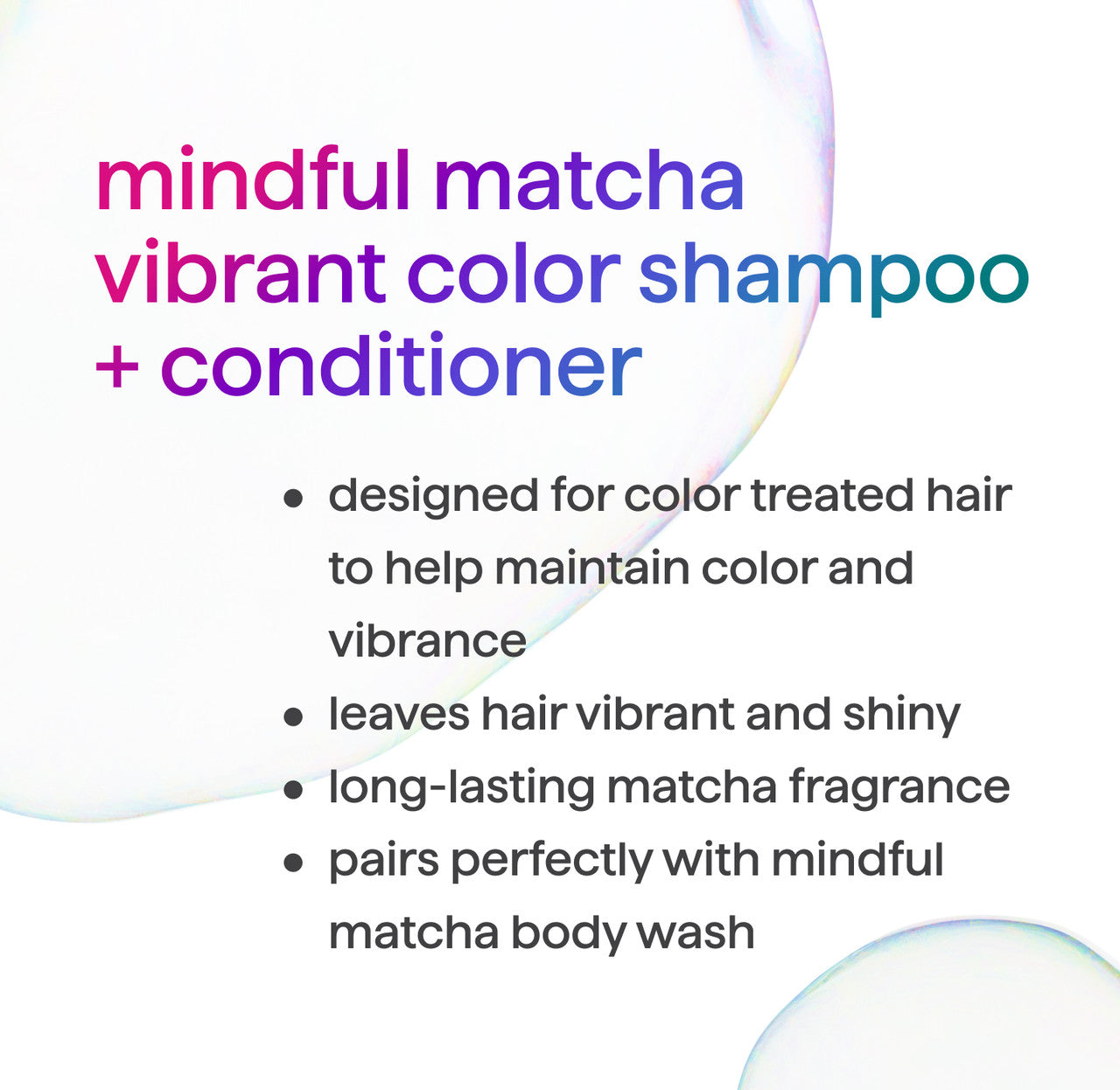 vibrant color shampoo - mindful matcha. 14 fl oz - Image 3