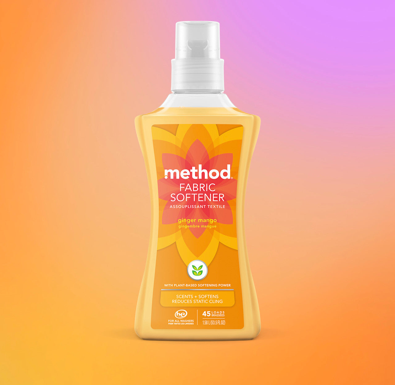 fabric softener 45 loads - ginger mango. 53.5 fl oz - Image 2