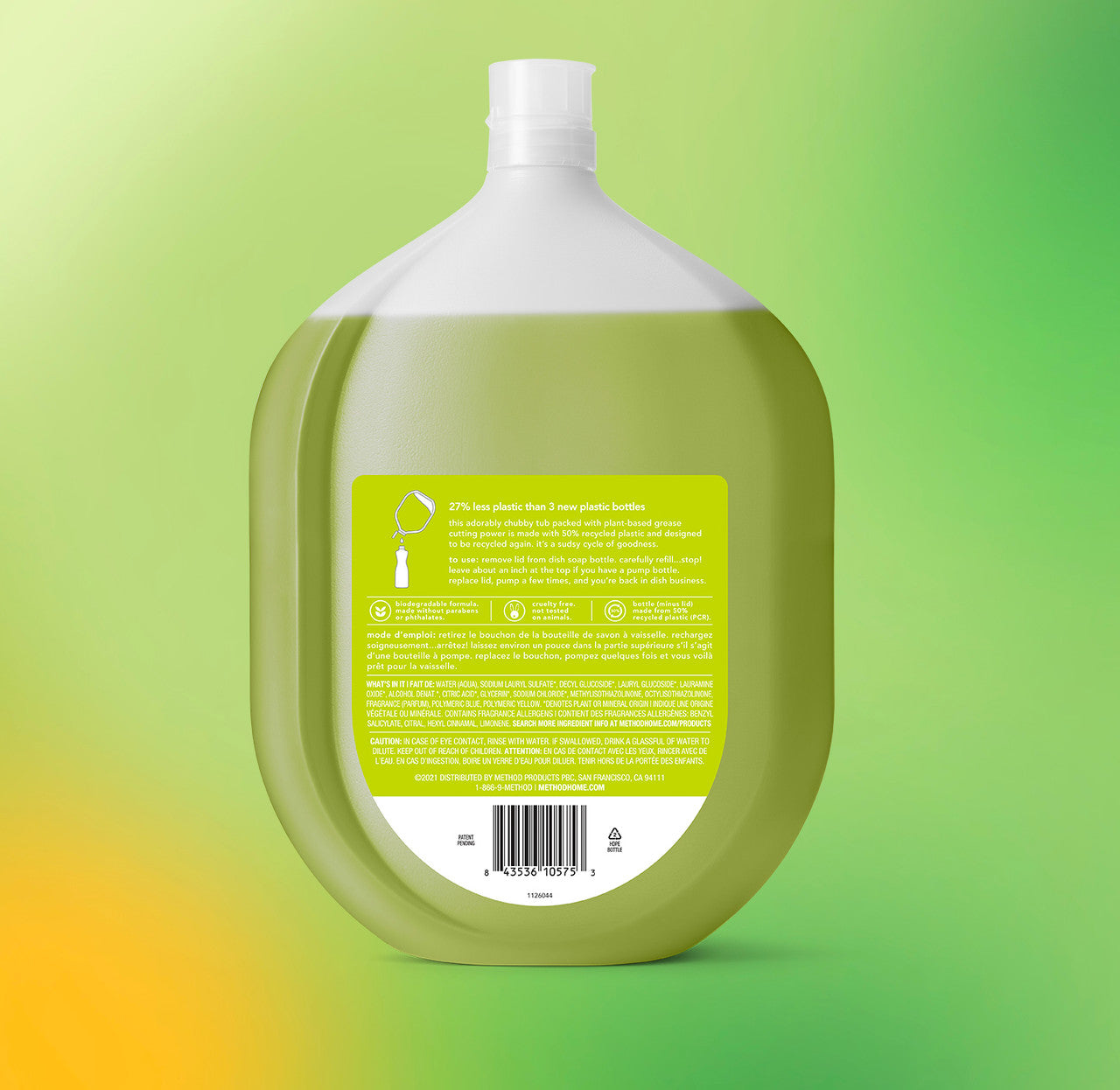 dish soap refill - lime + sea salt. 54 fl oz - Image 3