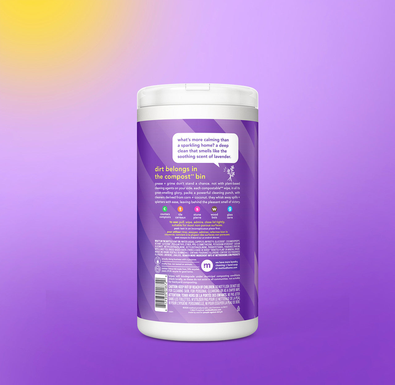 all-purpose cleaning wipes - french lavender. 70 ct - 图片 3