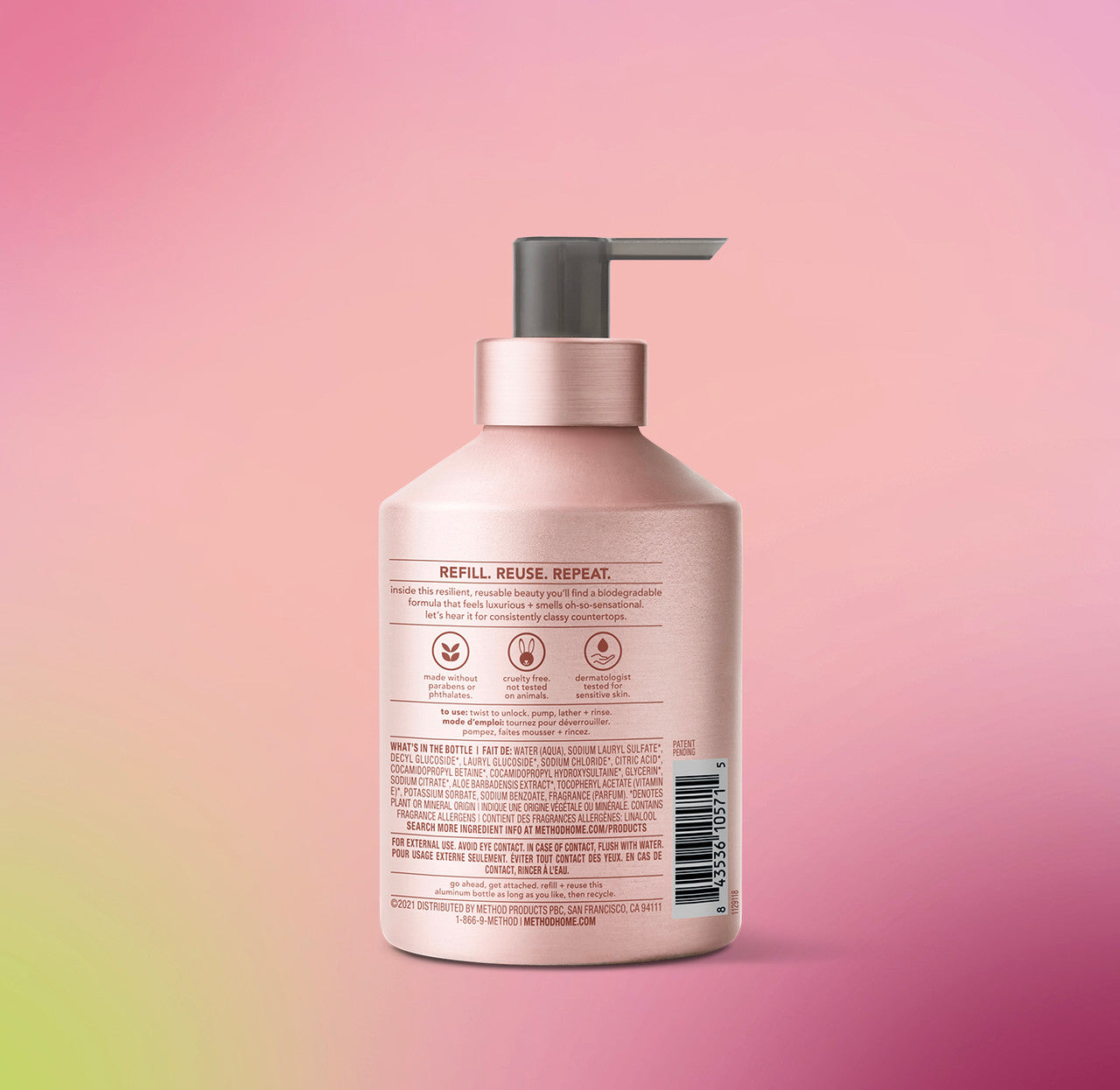 gel hand wash - vanilla + raspberry. 12 fl oz - Image 3