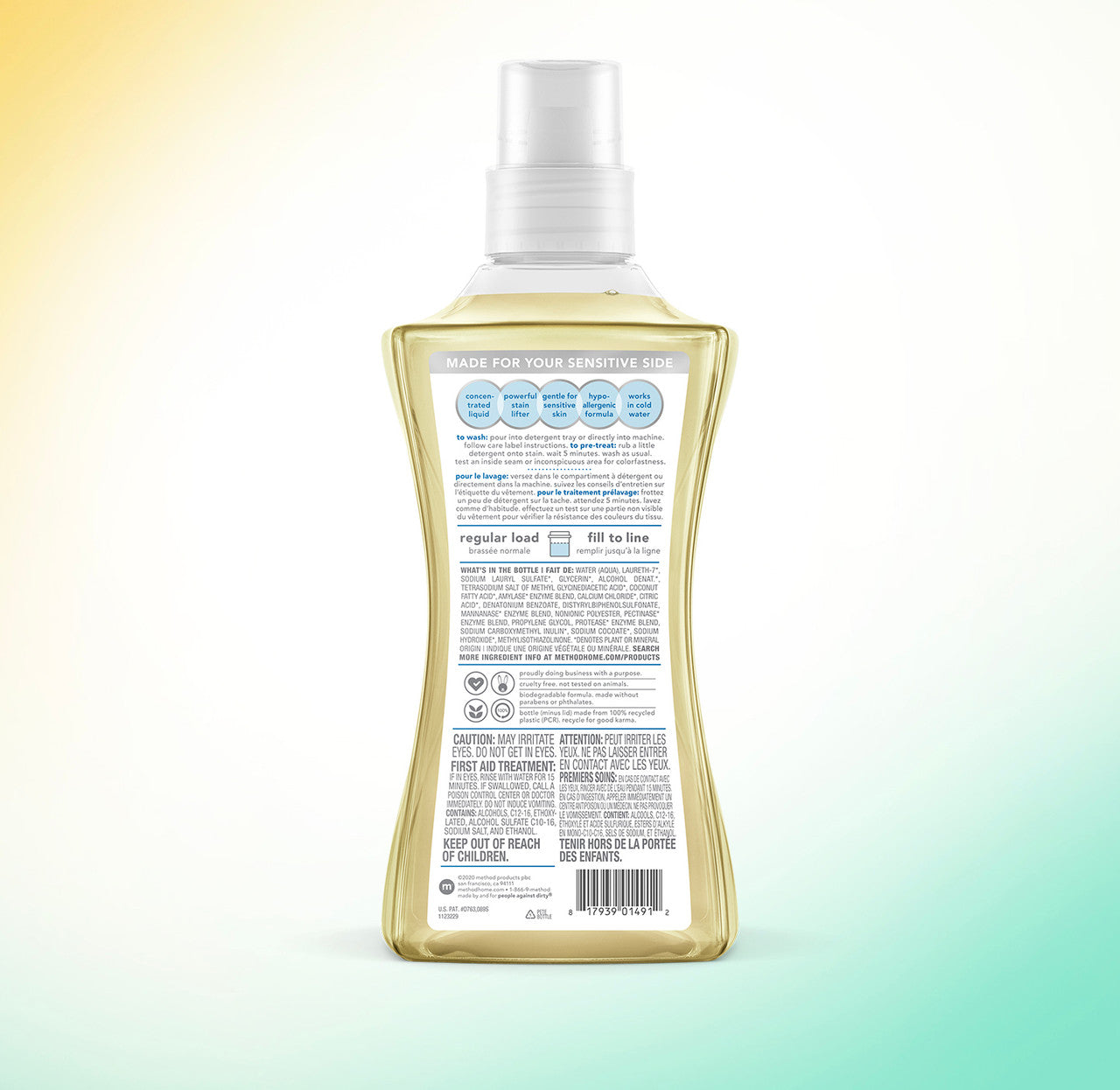 laundry detergent - free + clear. 53.5 fl oz - Image 3