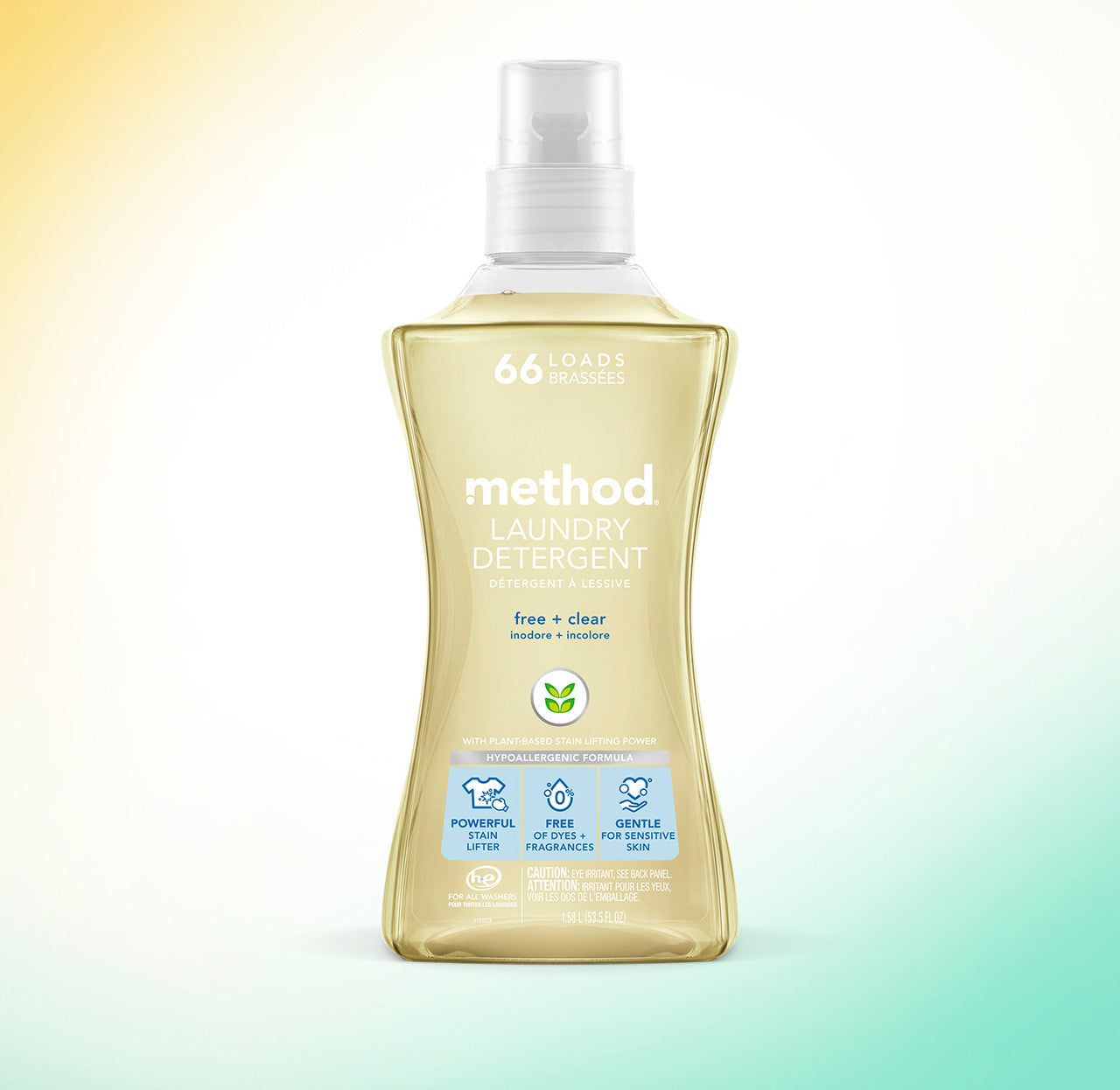 laundry detergent - free + clear. 53.5 fl oz - Image 2