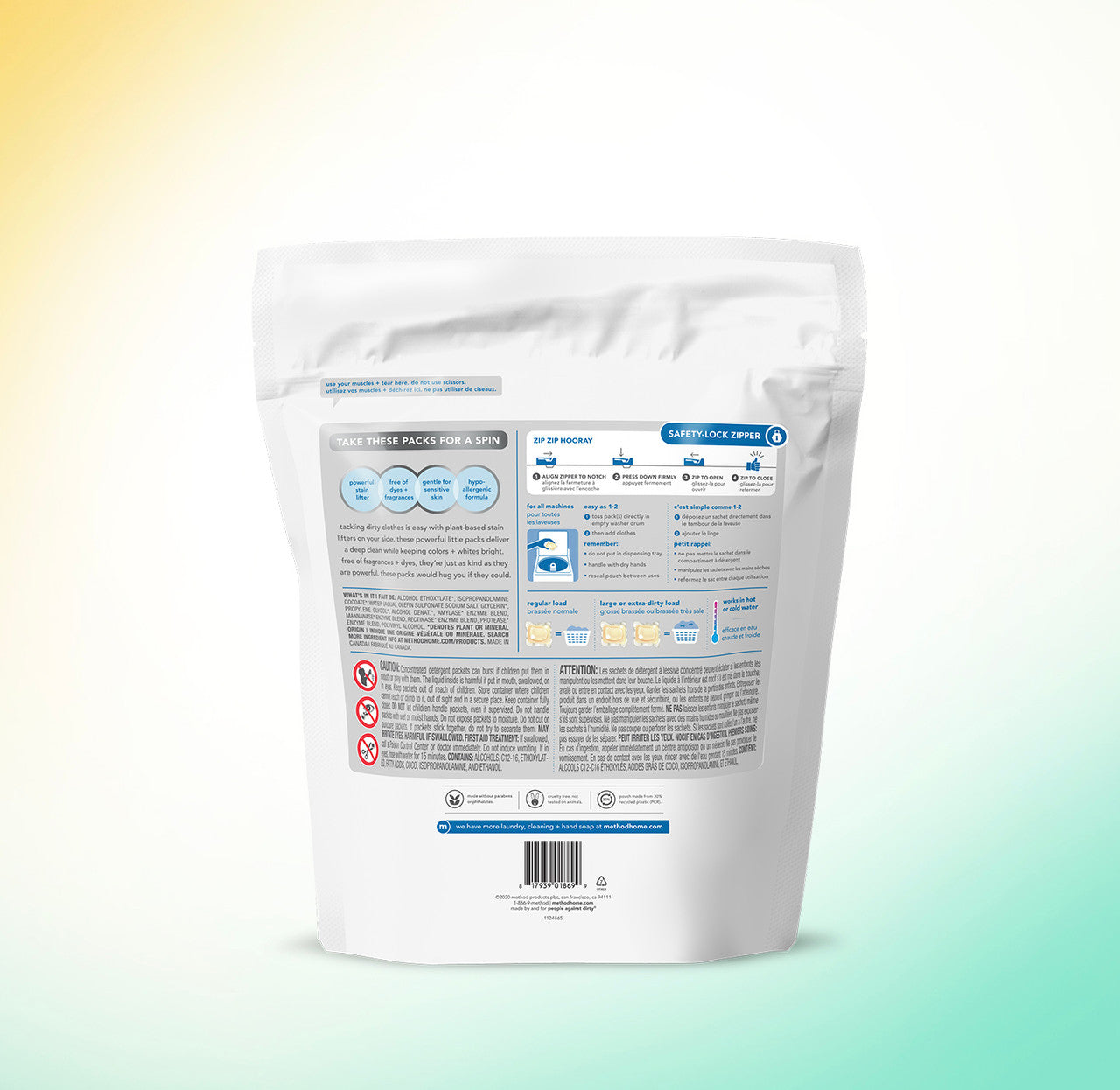 laundry detergent packs - free + clear. 42 ct - Image 3