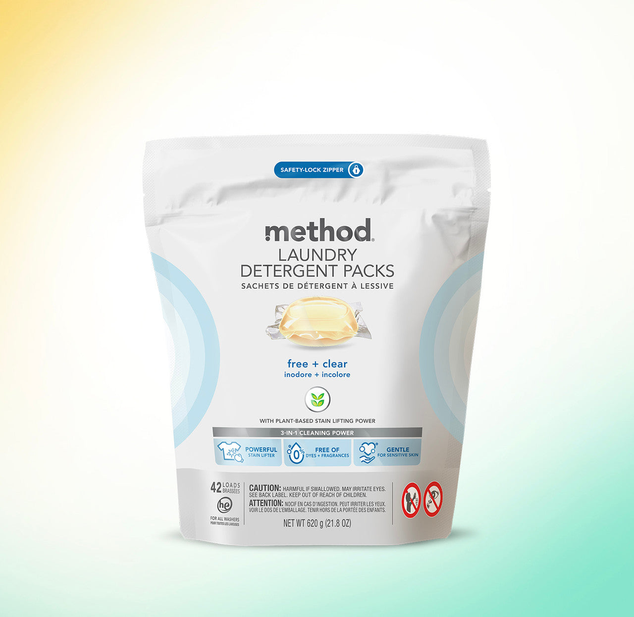 laundry detergent packs - free + clear. 42 ct - Image 2