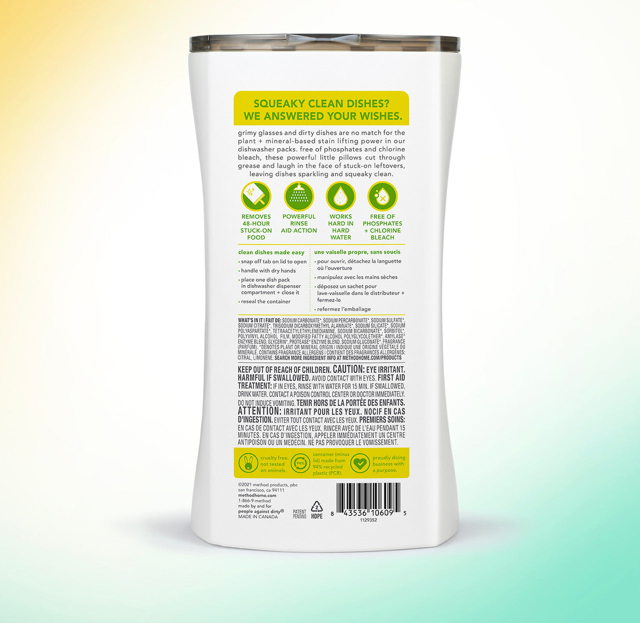 dishwasher packs - lemon mint. 54 ct - Image 3