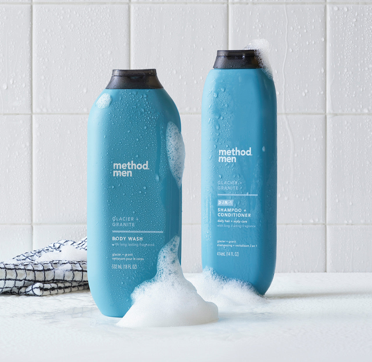 2-in-1 shampoo + conditioner - glacier + granite. 14 fl oz - 图片 5