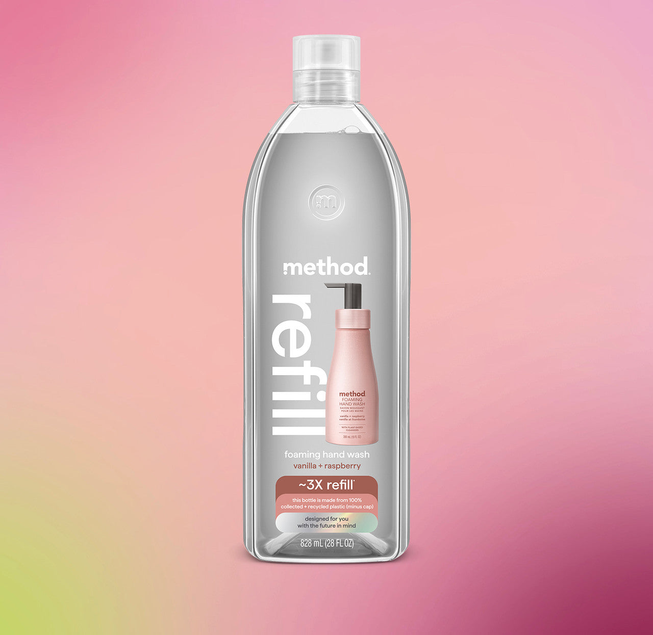 foaming hand wash refill - vanilla + raspberry. 28 fl oz 1 - Image 2