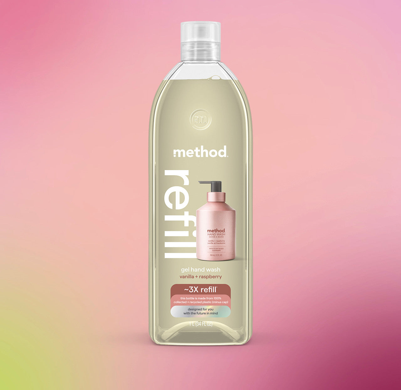 gel hand wash refill - vanilla + raspberry. 34 fl oz 1 - Image 2