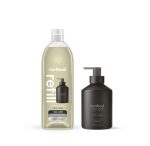 gel hand wash starter set - vetiver + amber. 46 fl oz