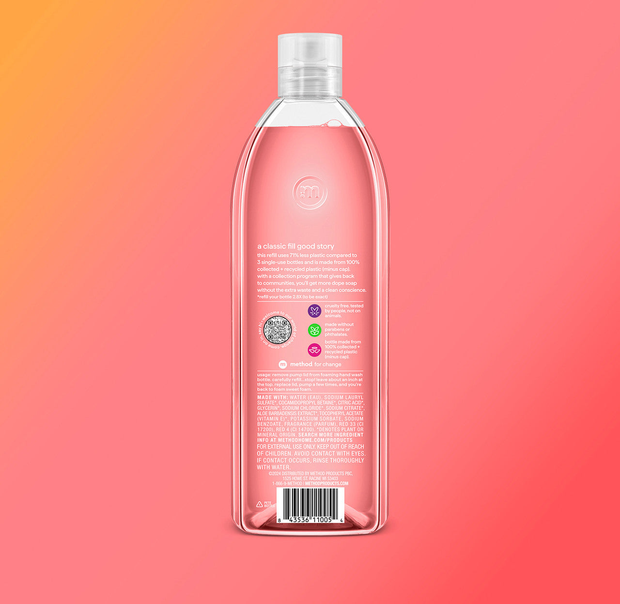 foaming hand wash refill - pink grapefruit. 28 fl oz 1 - Image 3