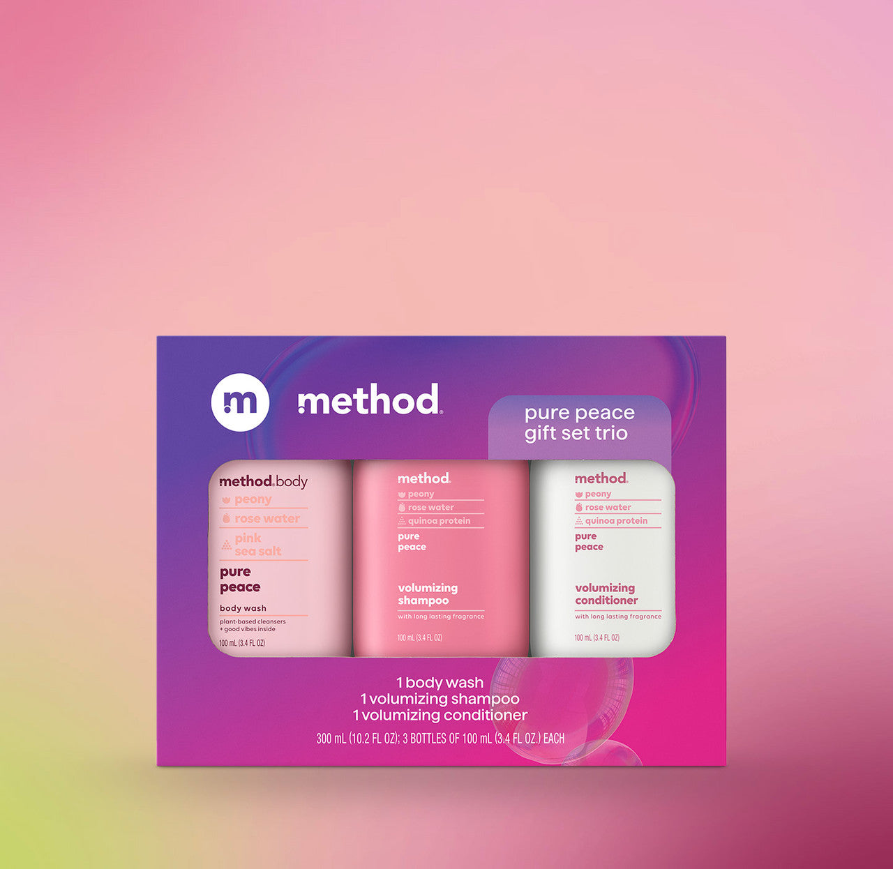 travel-sized gift set trio - pure peace. 10.2 oz - Image 2