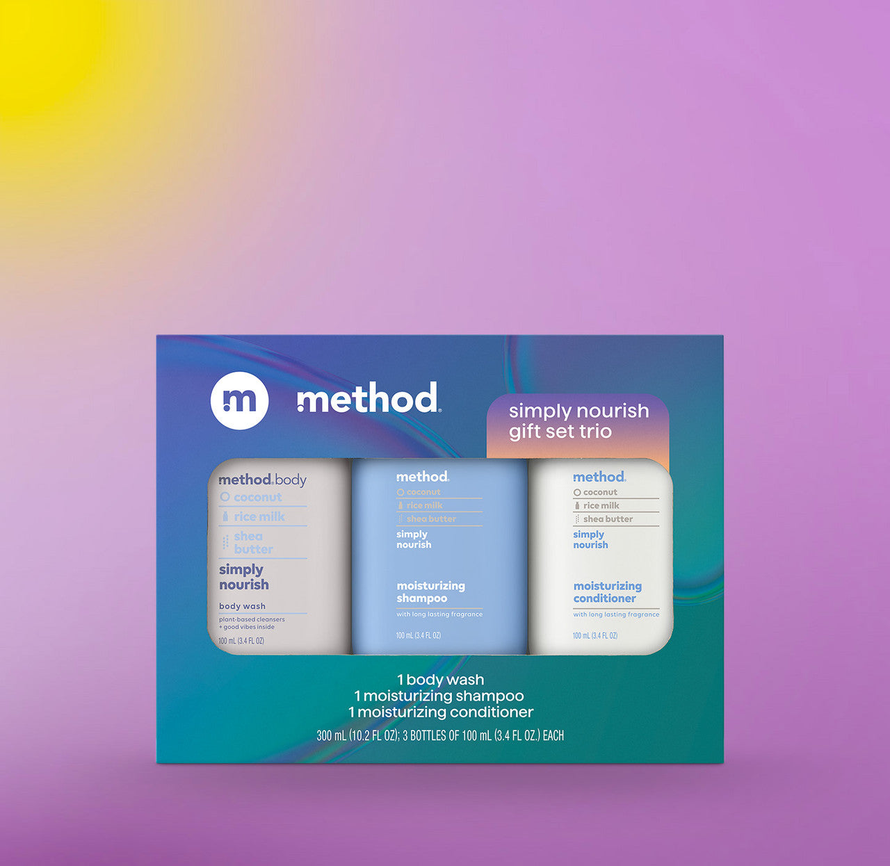 travel-sized gift set trio - simply nourish. 10.2 oz - Image 2